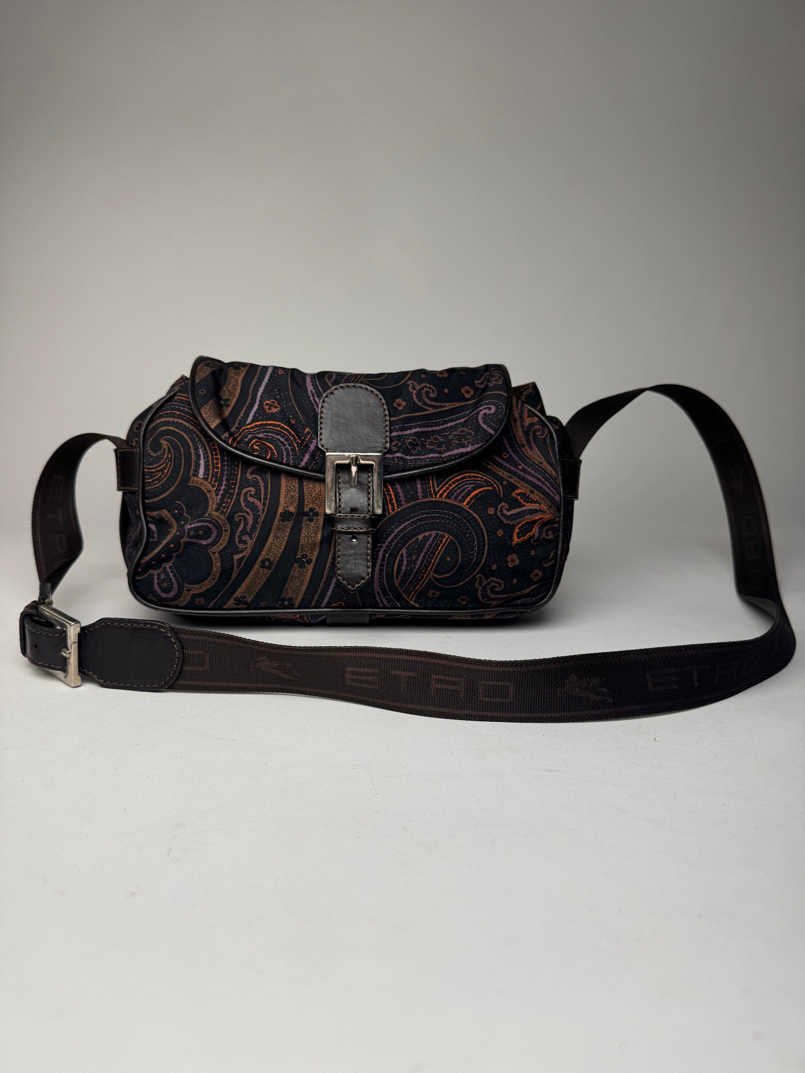 Etro Vintage Paisley Monogram Shoulder / Crossbody Bag Brown Size ONE SIZE - 1 Thumbnail
