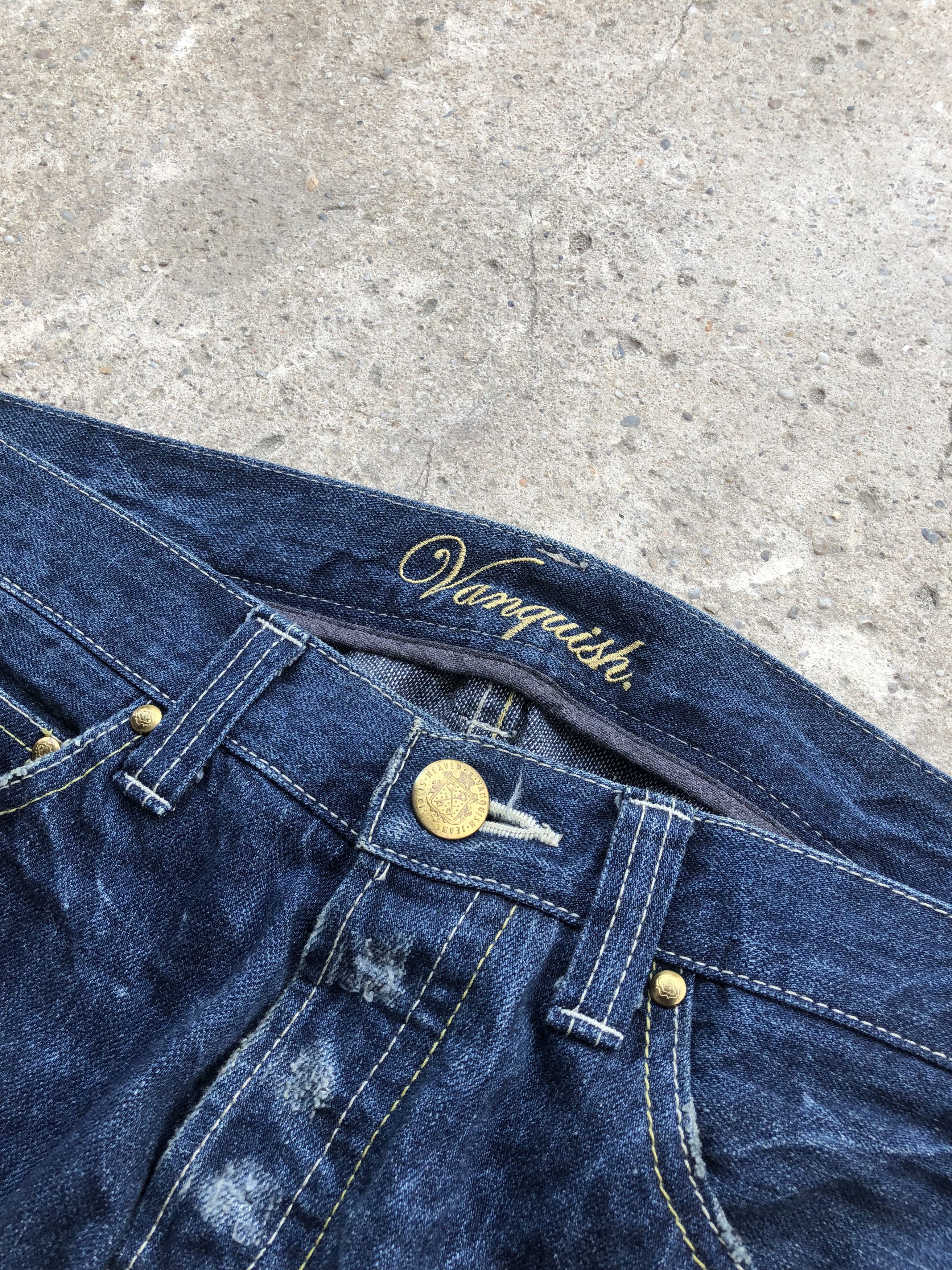 If Six Was Nine × Le Grande Bleu (L.G.B.) × Vanquish Vanquish Gold Distressed denim Size US 31 - 5 Thumbnail