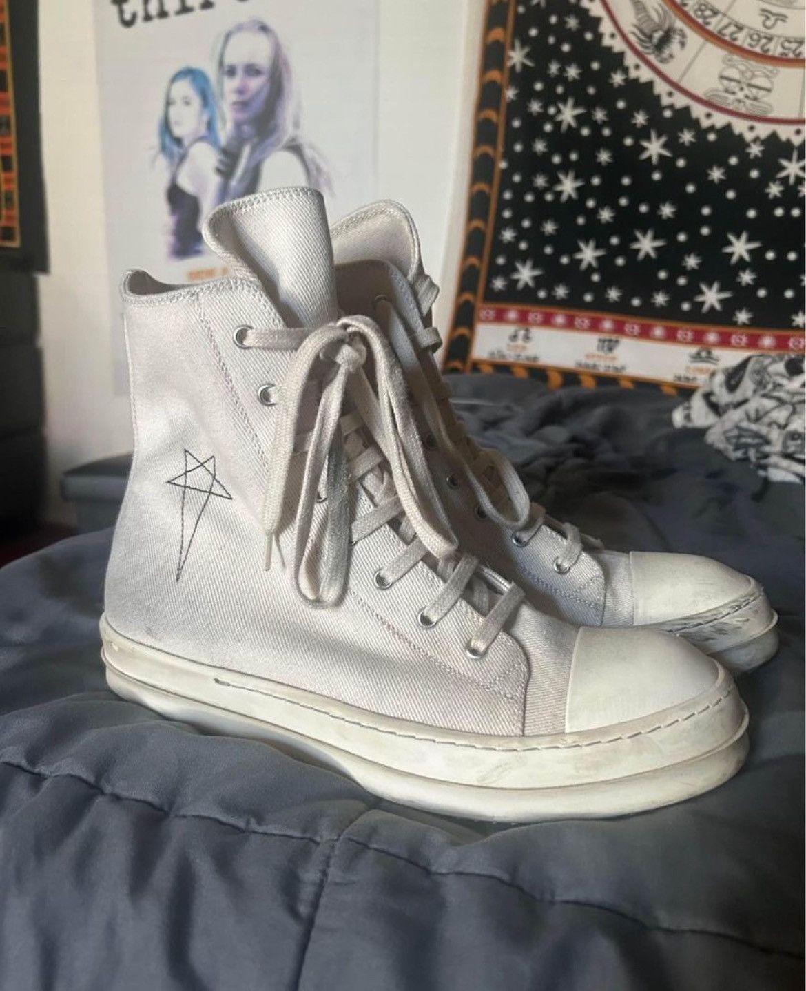 Rick Owens White Rick Owens DRKSHDW Size US 8 / EU 41 - 2 Thumbnail