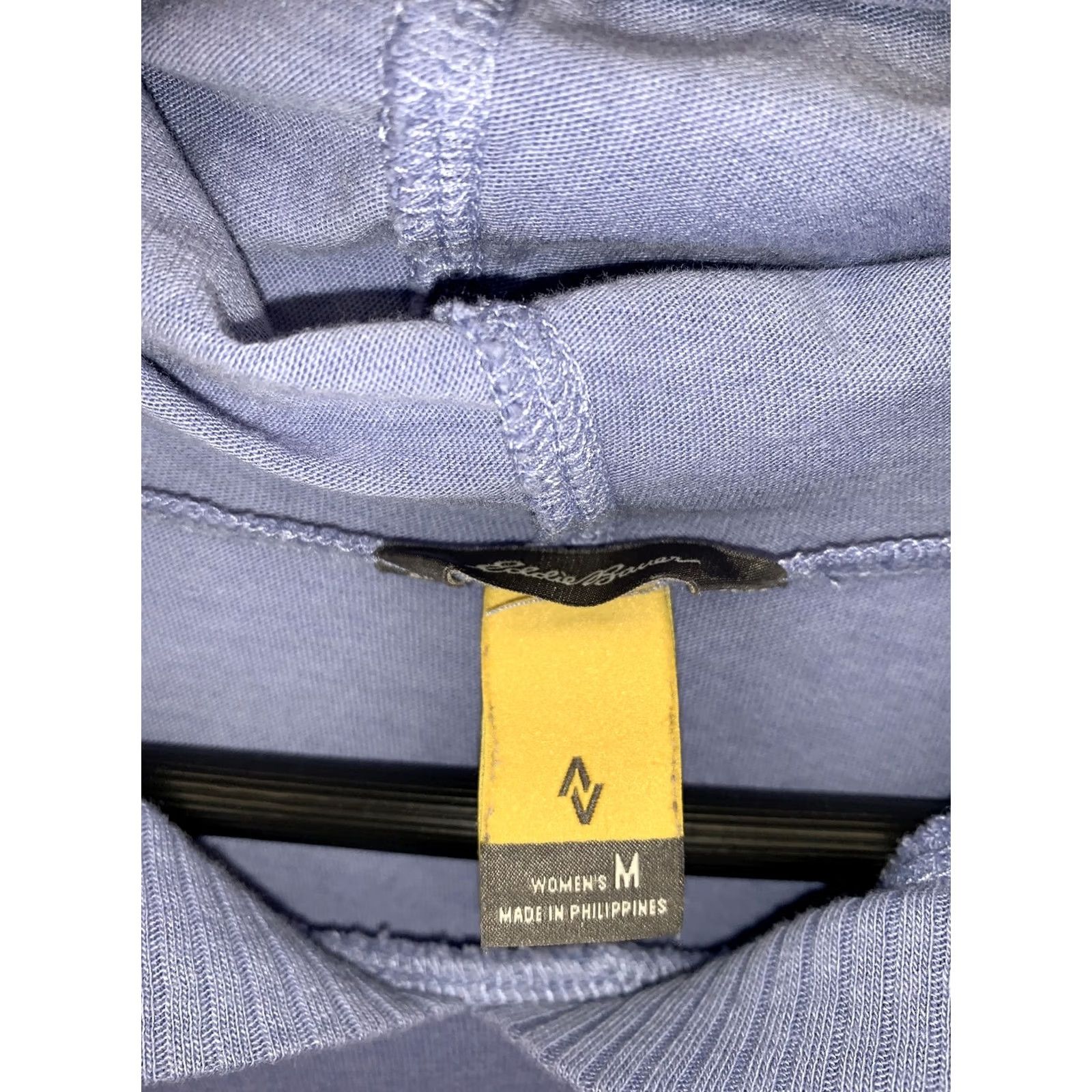 Eddie Bauer Eddie Bauer Womens M Blue Hooded Crop Short Sleeve T-Shirt Top-6328 Size 32" / US 10 / IT 46 - 2 Thumbnail