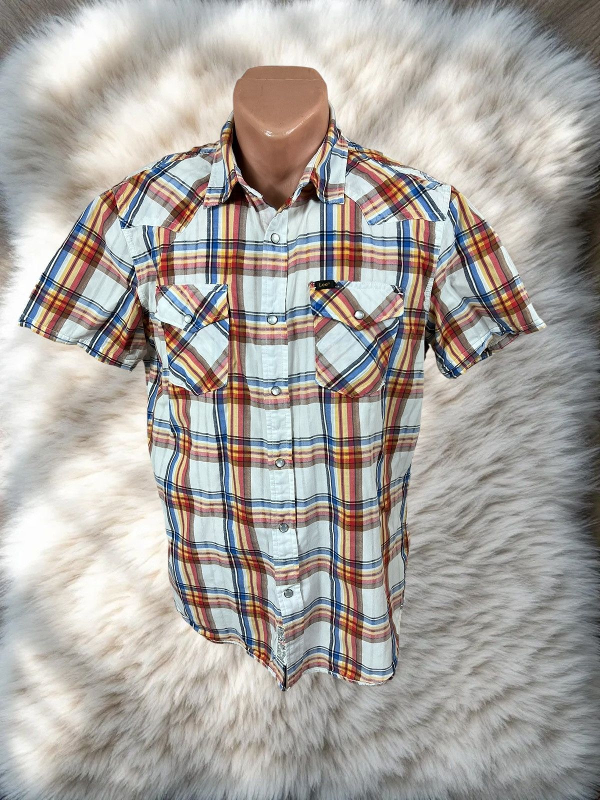 Lee Lee short sleeve checked shirt size L regular fit Size US L / EU 52-54 / 3 - 1 Thumbnail
