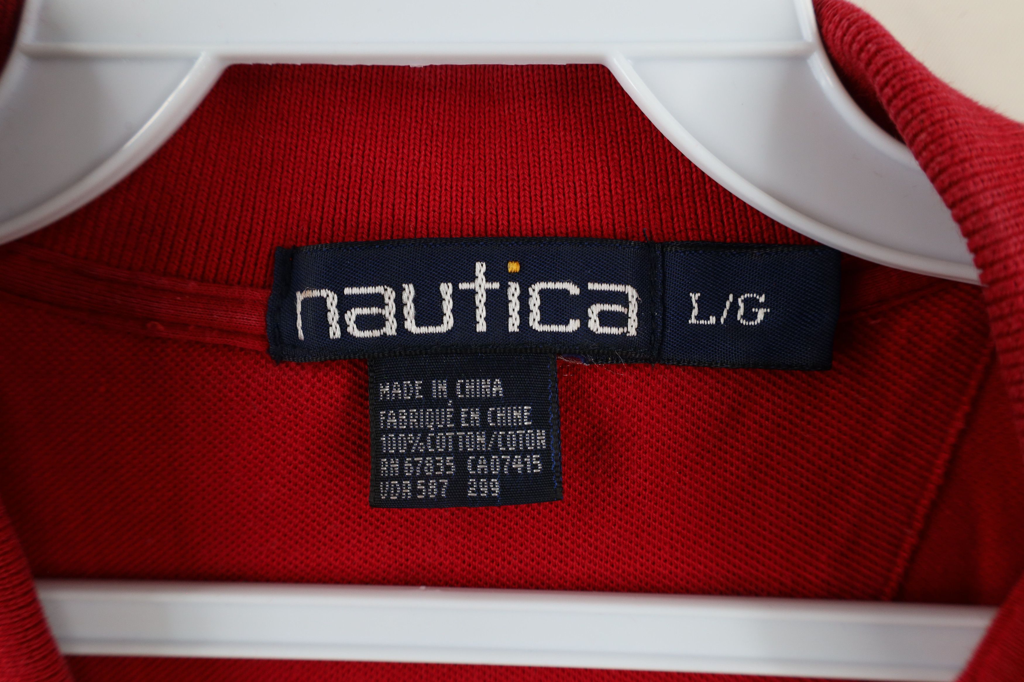 Nautica × Vintage Vintage 90s Nautica Sailboat Collared Golf Polo Shirt Red Size US L / EU 52-54 / 3 - 6 Thumbnail