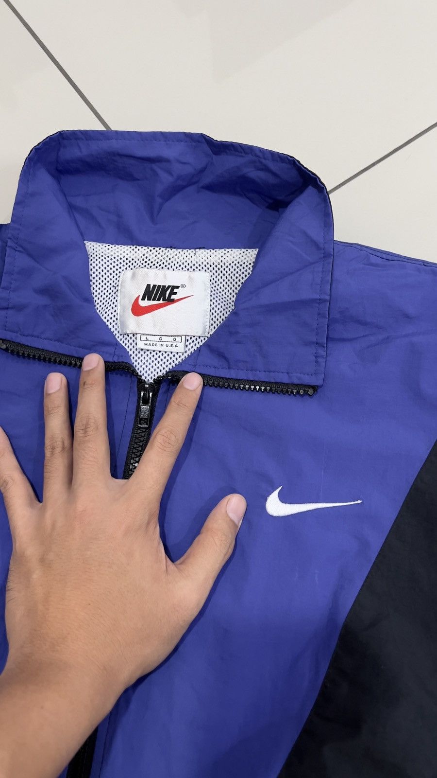 Nike Vtg 90's Nike Windbreaker Size US L / EU 52-54 / 3 - 4 Thumbnail