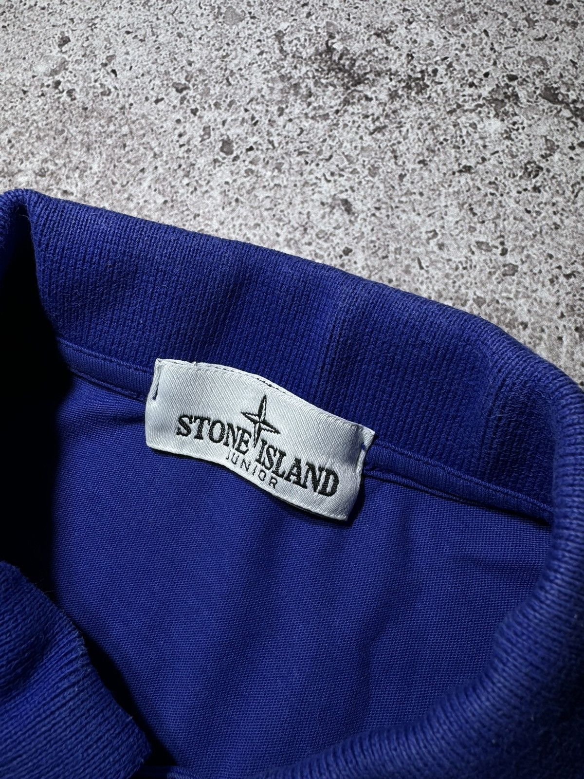Massimo Osti × Stone Island Stone Island Junior 12/156 blue polo T-shirt Size US XS / EU 42 / 0 - 5 Thumbnail