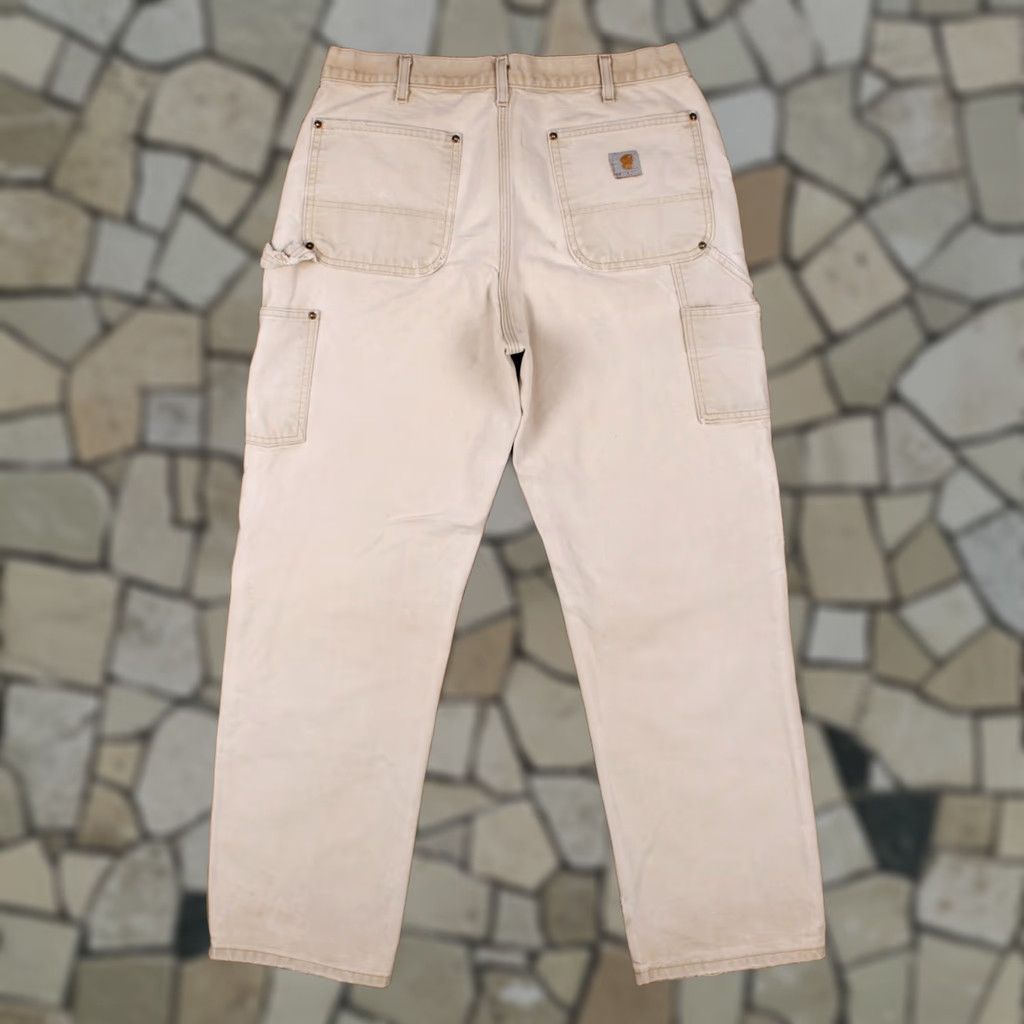Carhartt B04 NAT Natural Drill Double Knee Pants 34x32 | Grailed