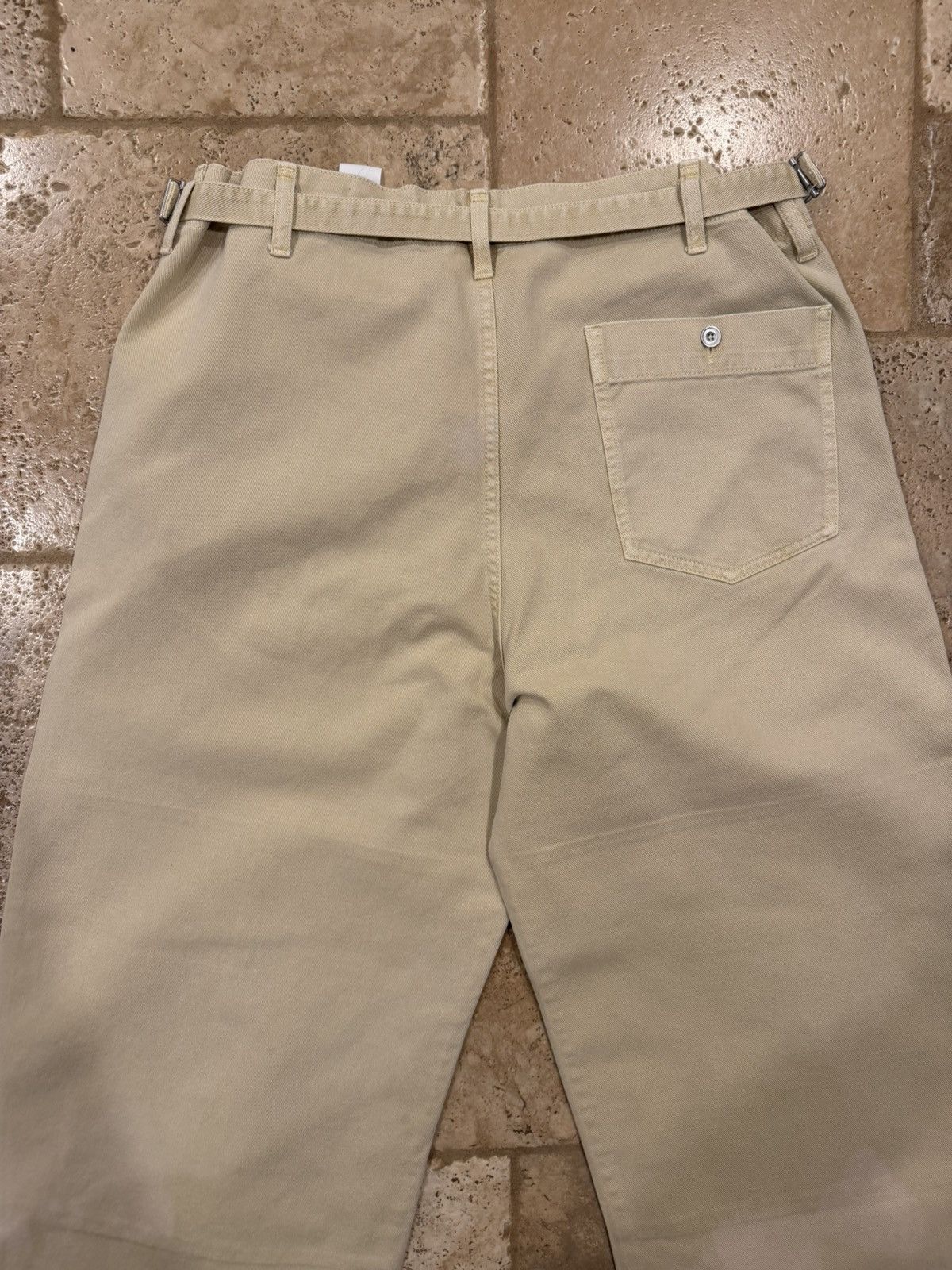 Lemaire Lemaire Wide Leg Back Belt Twisted Tan Carpenter Knee Pants Size US 34 / EU 50 - 11 Thumbnail