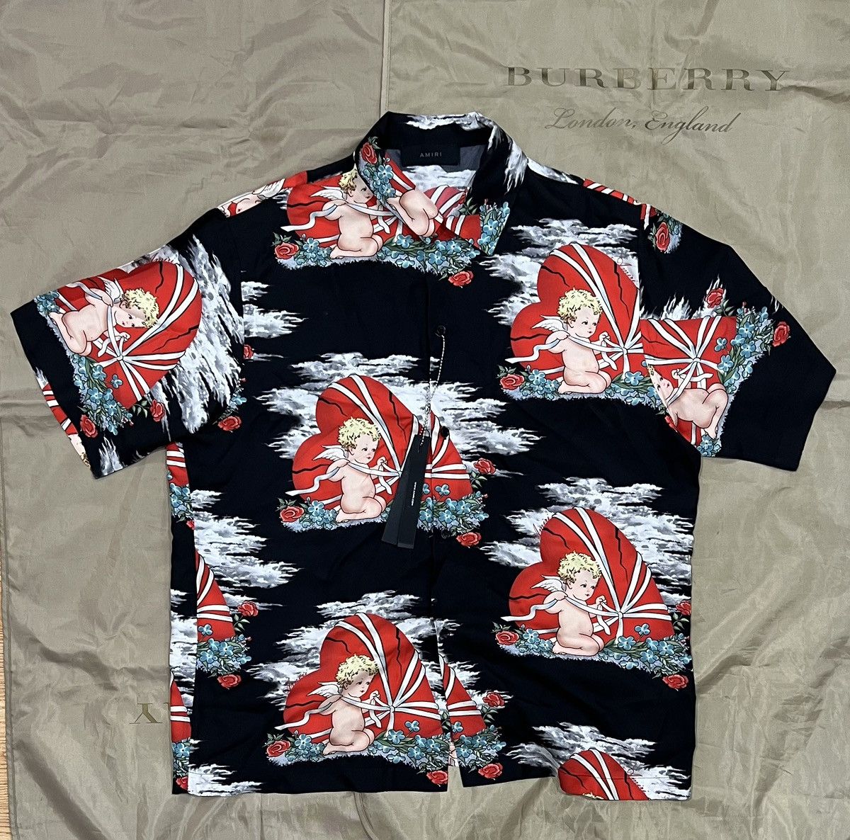 Amiri AMIRI Cherub Bowling Shirt size XXL Size US L / EU 52-54 / 3 - 1 Thumbnail