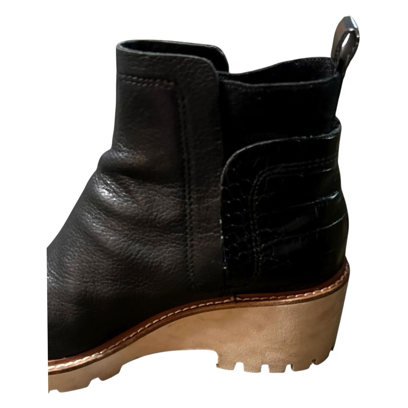Dolce Vita DV By Dolce Vita Rielle Bootie Women's Black Leather Ankle Boots Size 6.5 Boots Size US 7 / IT 37 - 5 Thumbnail