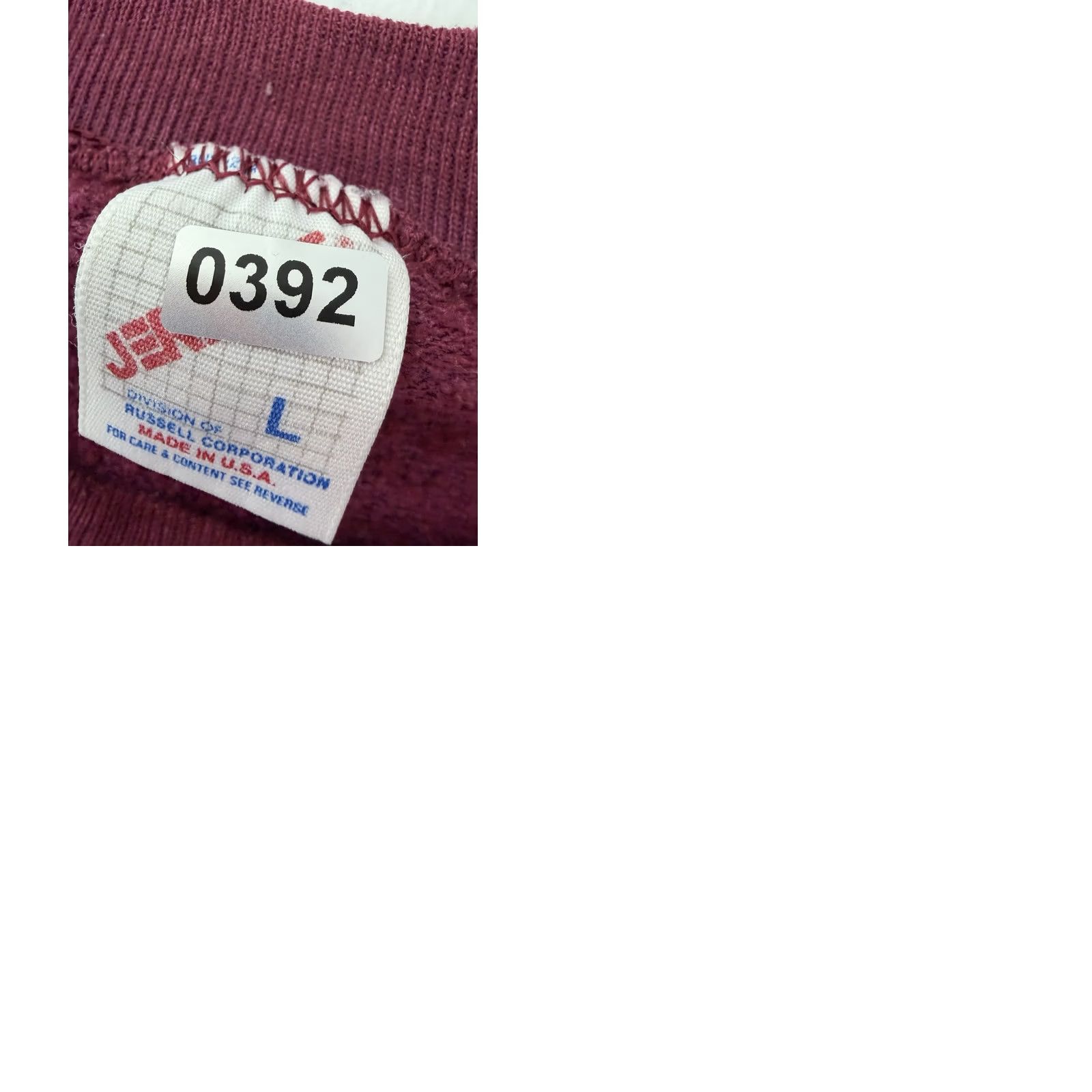 Jerzees VINTAGE Jerzees Sweatshirt Mens L Burgundy Crewneck 90s-80s 80s 90s College Grunge Retro Dad Mens Size US L / EU 52-54 / 3 - 10 Thumbnail
