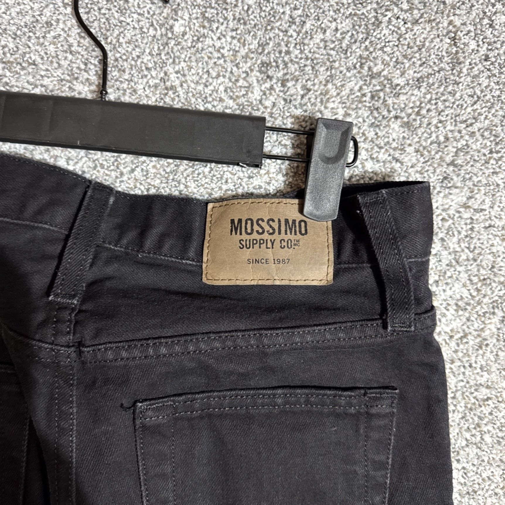 Mossimo Mossimo Slim Straight Jeans Men 28x30 Denim 5-Pocket Black Cotton Streetwear Grunge Edgy Y2K Vintage Style Mens Size US 28 / EU 44 - 7 Thumbnail