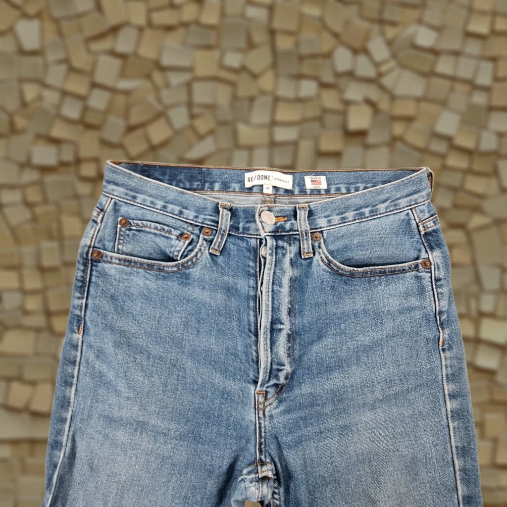 RE/DONE RE/DONE Jeans Blue W28 L28 High Rise Skinny Cropped Slim 5-Pocket Denim Jeans Womens Size 28" / US 6 / IT 42 - 1 Thumbnail