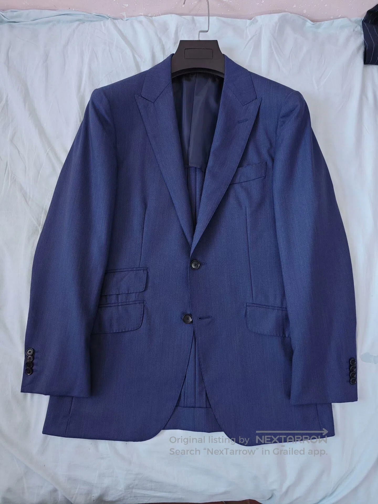 United Arrows Elegant Blue Wool Suit Jacket. Size US S / EU 44-46 / 1 - 5 Thumbnail