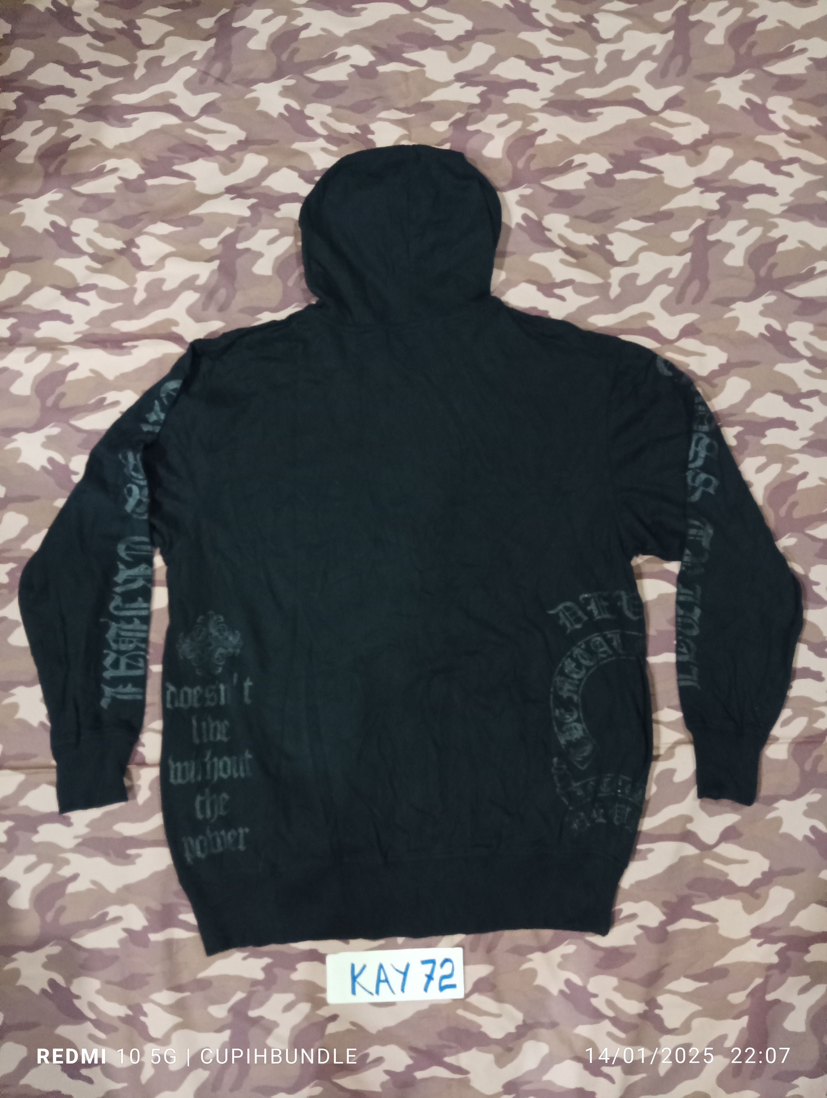 Designer × Japanese Brand DEFECTIVE STRUCT TRIBAL CROSS ZIPPER HOODIE Size US XXL / EU 58 / 5 - 2 Thumbnail