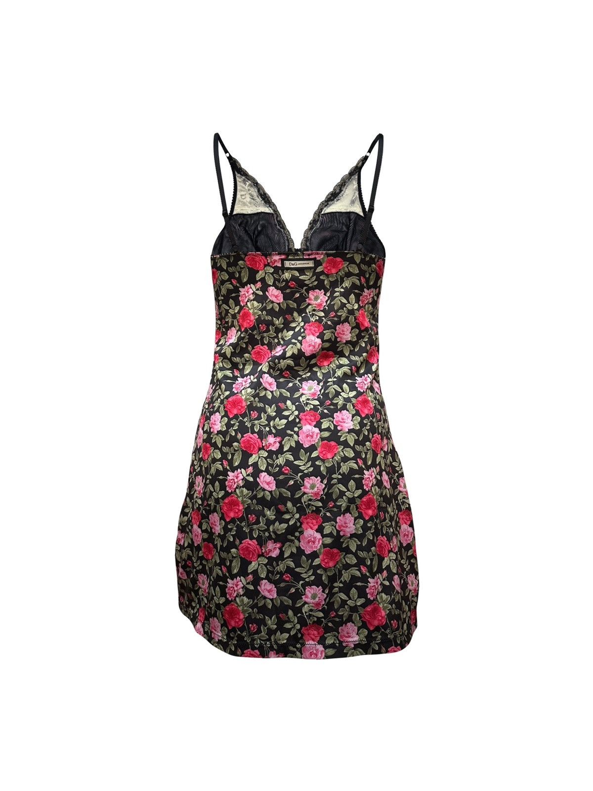 Dolce & Gabbana D&G Floral Print Lace Trim Camisole Mini Dress Size M / US 6-8 / IT 42-44 - 2 Thumbnail