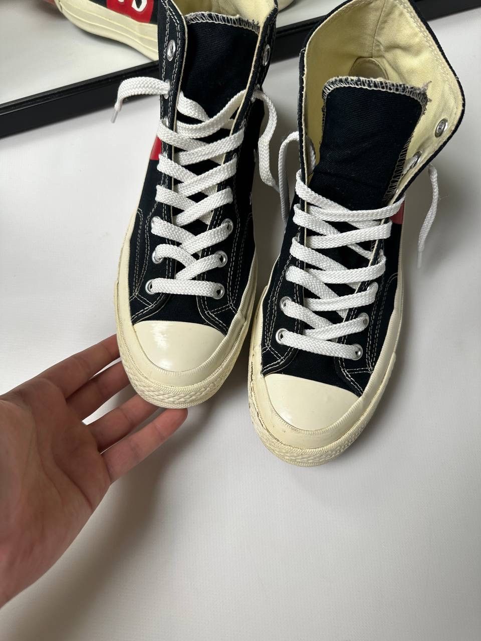 Comme des Garcons PLAY × Converse 🔥Converse x Comme des Garçons PLAY Japanese Sneakers Size US 9 / EU 42 - 6 Thumbnail