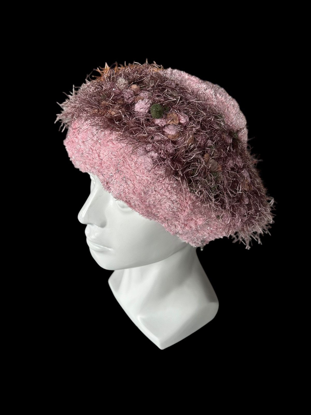 Japanese Brand × Kapital × Vintage Hippies style Fur Crochet knitt big Beanie Hats Size ONE SIZE - 4 Thumbnail
