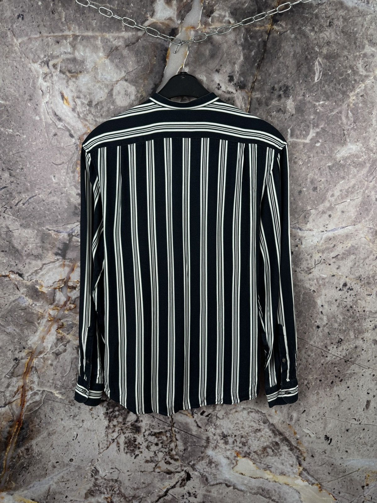 Reiss Reiss Men’s Striped Button Up Shirt Long Sleeve Black White Size US M / EU 48-50 / 2 - 9 Thumbnail