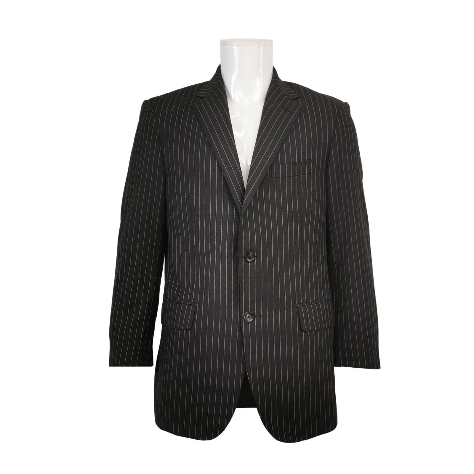 Ermenegildo Zegna Ermenegildo Zegna Pinstripe Wool Silk Blazer 38R Size 38R - 1 Thumbnail