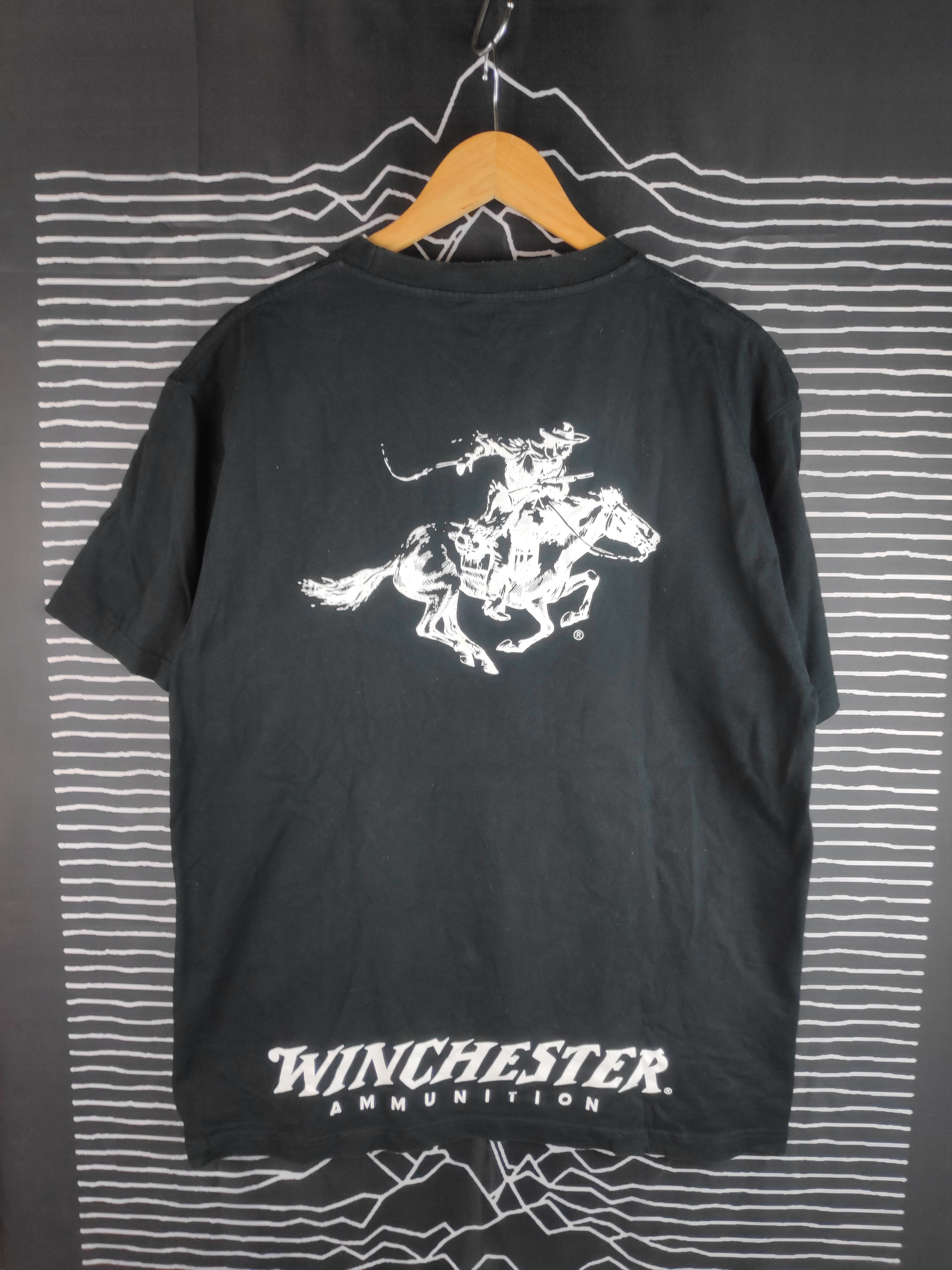 image of Art x Vintage VTG Winchester Ammunition Gun Pistol Logo Tee in Black, Men's (Size XL)