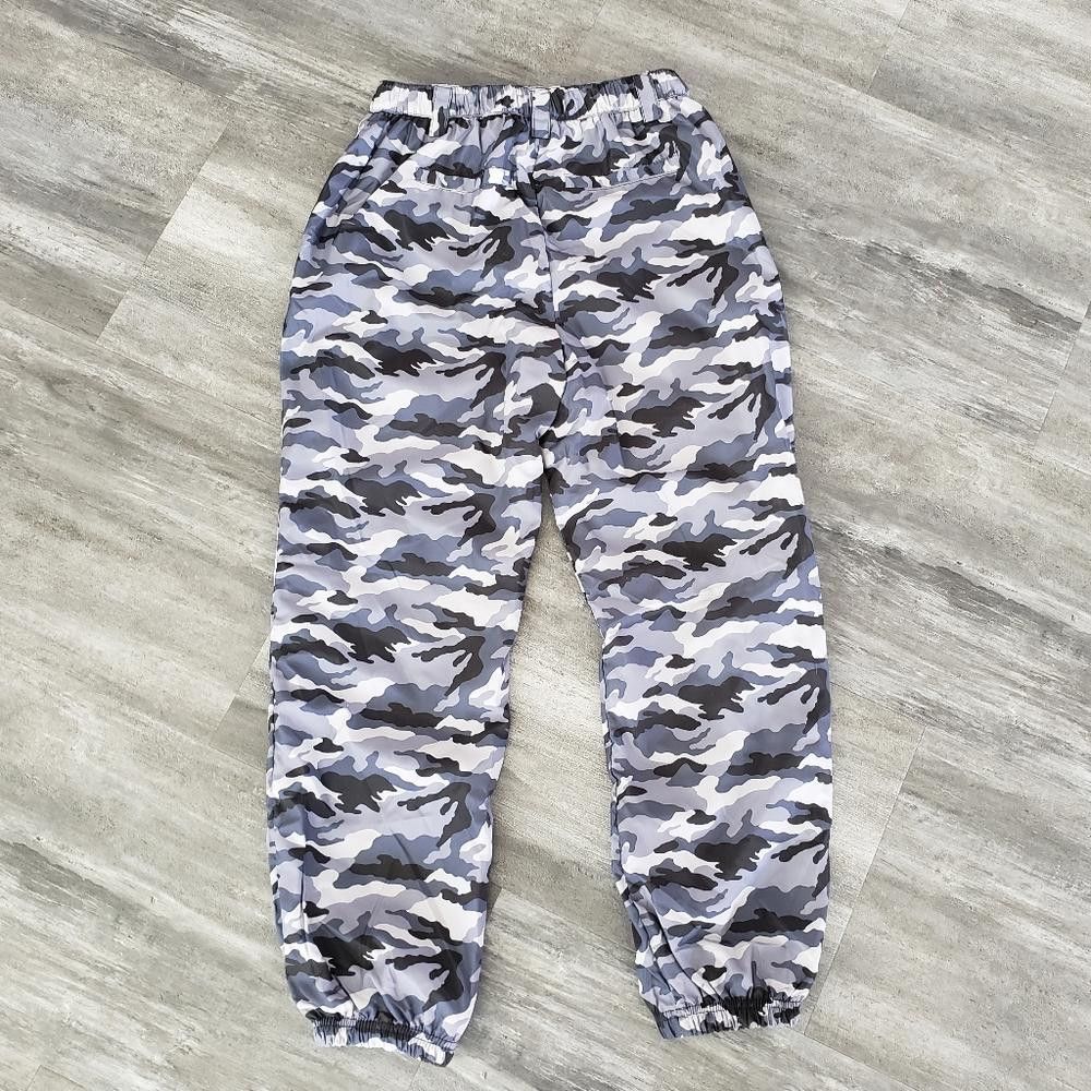 Forever 21 Navy Camouflage F21 Cargo Track Pant Size 32" / US 10 / IT 46 - 2 Thumbnail