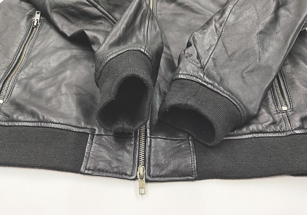 Japanese Brand LIUGOO full leather black sheepskin hoodie Size US XXL / EU 58 / 5 - 6 Thumbnail