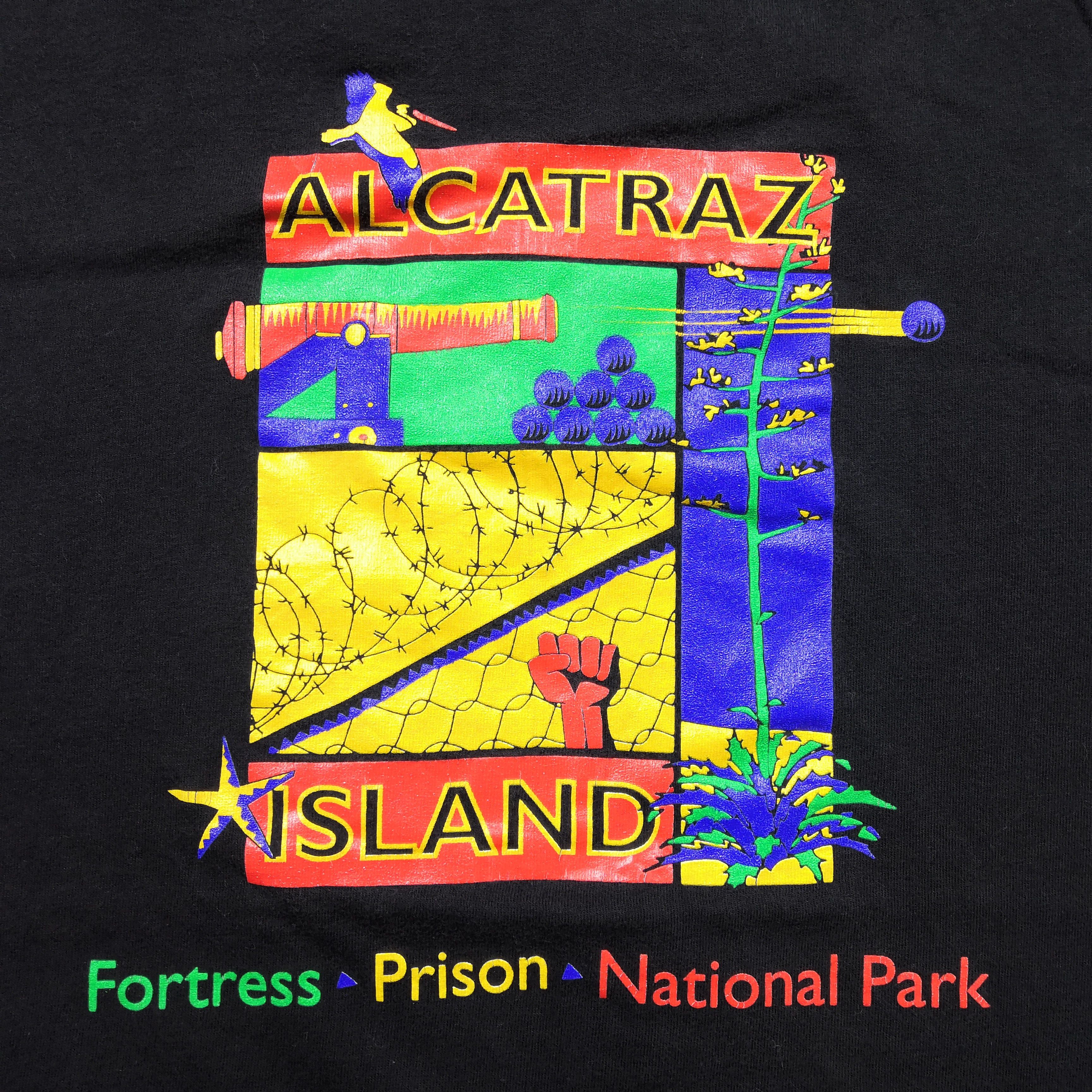Vintage Vintage 90s Alcatraz Island T-Shirt | Fortress Prison Tee Size US L / EU 52-54 / 3 - 4 Thumbnail
