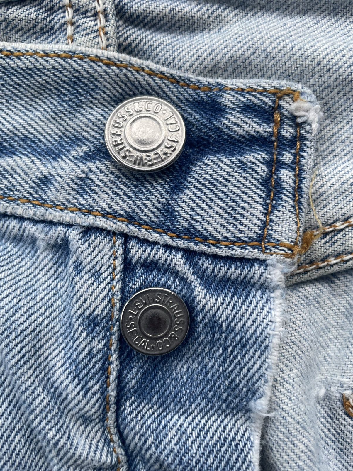 Levi's Vintage 1997 Levis 501 e Distresed Denim Size US 35 - 24 Thumbnail