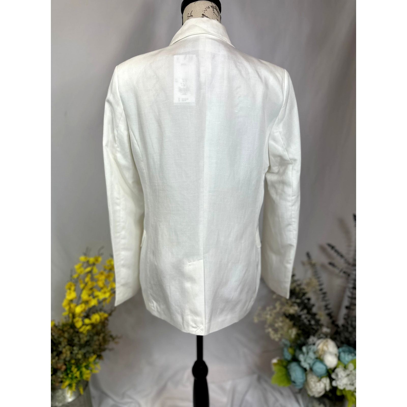 PIOMBO Piombo Womens Double Breasted Blazer White 10 Size L / US 10 / IT 46 - 13 Thumbnail