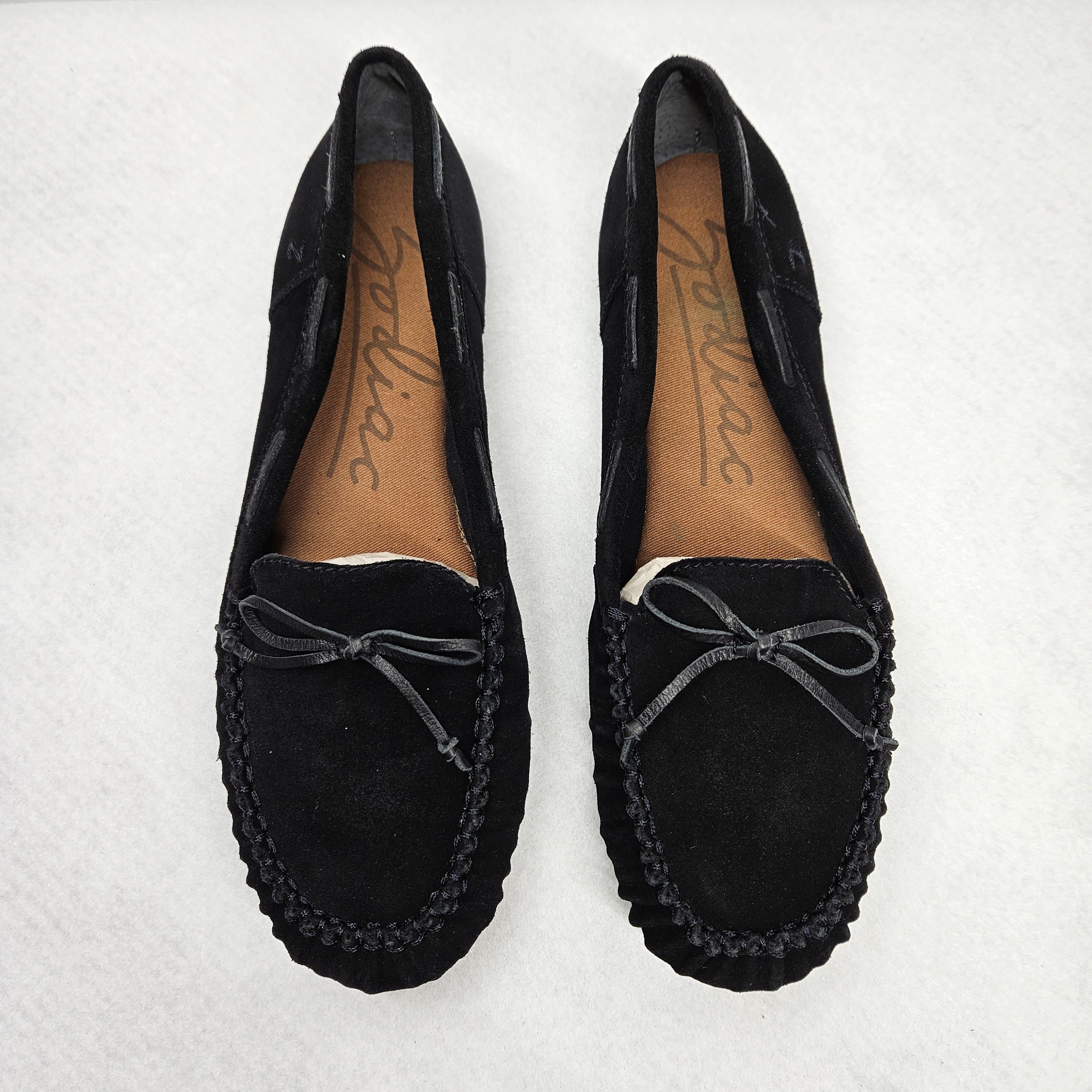 Other Zodiac Size 9.5 Moccasins Slippees Black Suede Leather Rubbe Size US 9.5 / IT 39.5 - 7 Thumbnail
