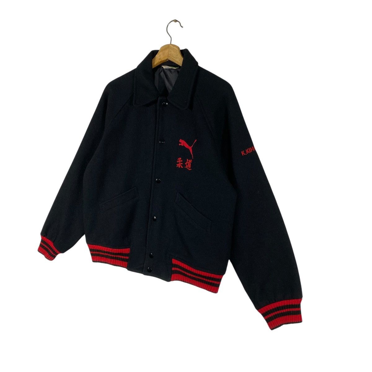 Puma Vintage 90s Puma Varsity Button Jacket L Size Size US L / EU 52-54 / 3 - 2 Thumbnail