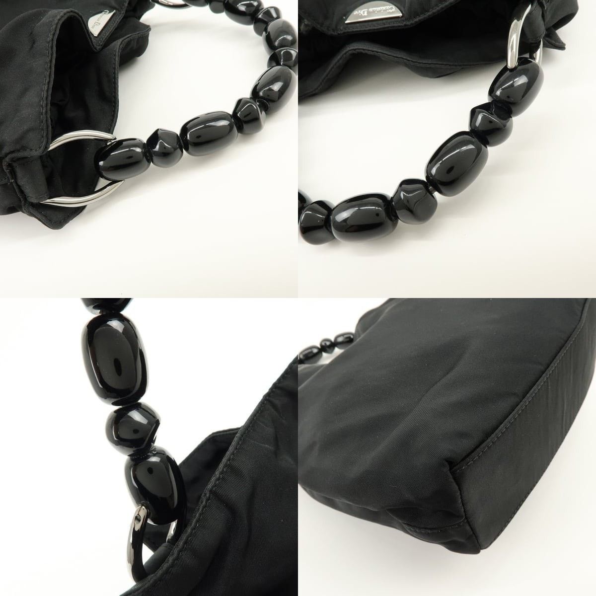 Christian Dior Monsieur Christian Dior Malice Nylon Top Handle Bag Black Size ONE SIZE - 4 Thumbnail