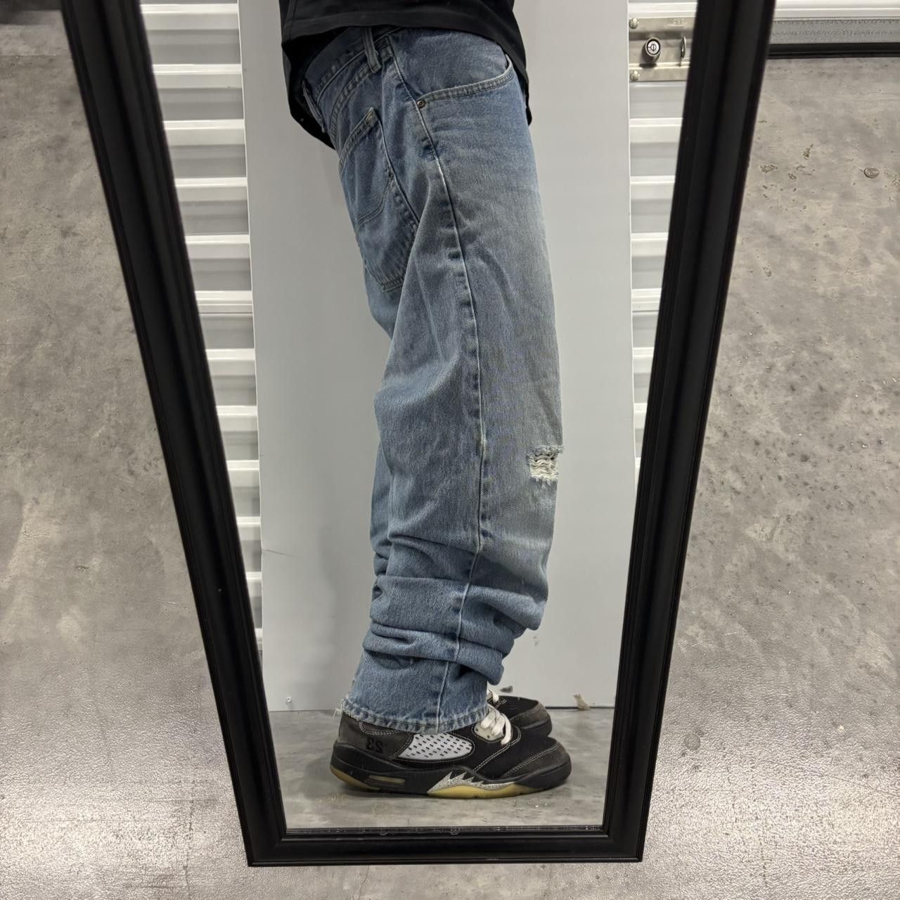 Japanese Brand × Vintage Crazy Vintage Y2K/2000s Grunge Medium Wash Distressed Denim Jeans! Size US 36 / EU 52 - 2 Thumbnail