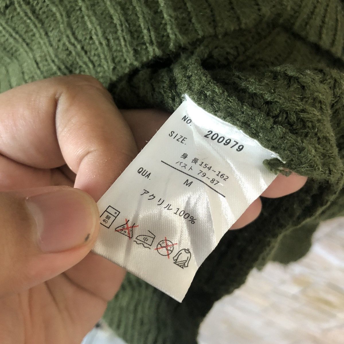 Homespun Knitwear × Japanese Brand × Vintage Spinns Green plain vintage Knitwear #A770 Size US M / EU 48-50 / 2 - 11 Thumbnail