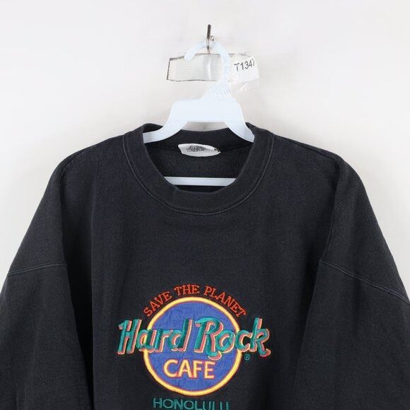 Hard Rock Cafe × Vintage Vintage 90s Hard Rock Cafe Save The Planet Hawaii Sweatshirt Size US L / EU 52-54 / 3 - 2 Thumbnail