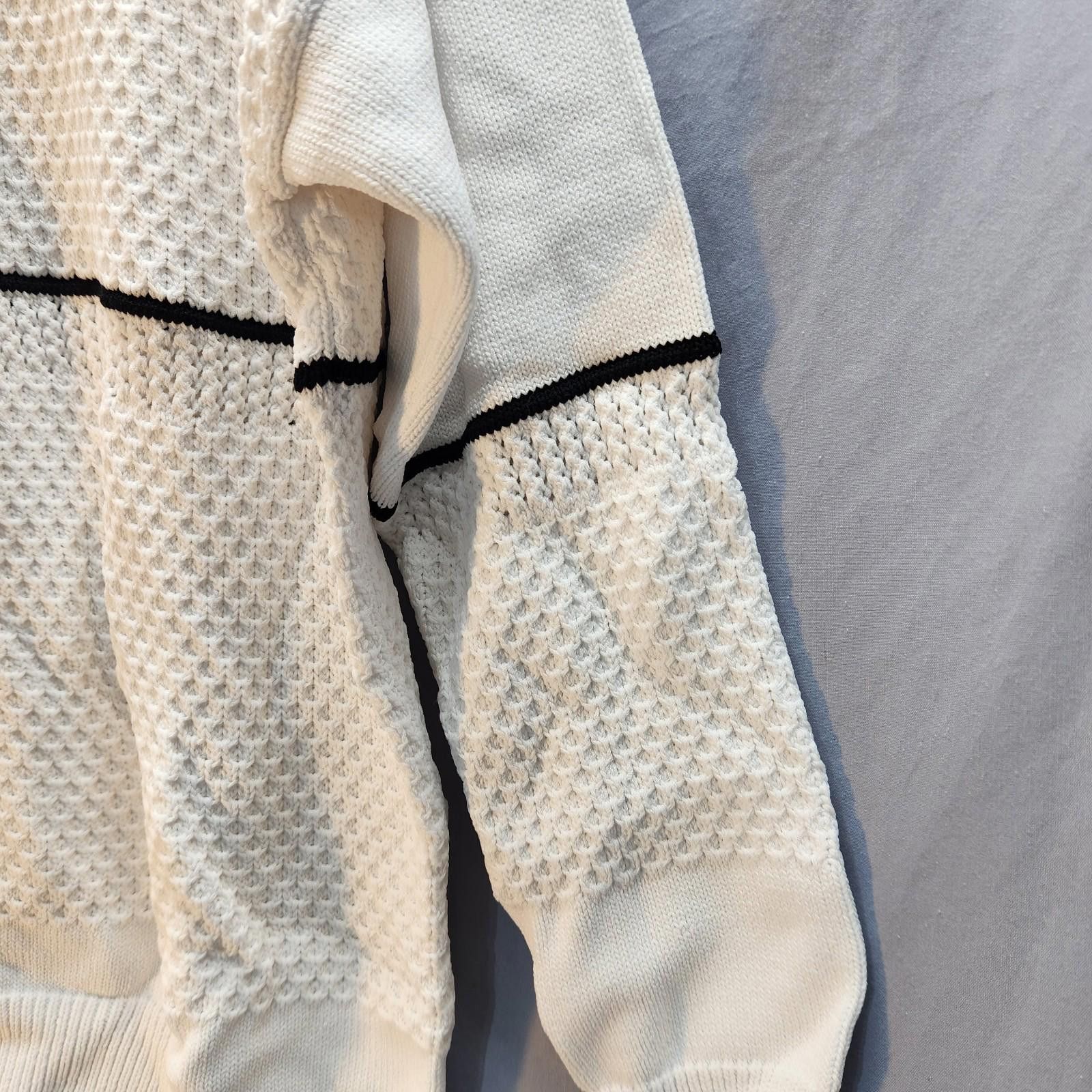 Designer Sweaty Betty Heavy Knit Sweater White Size Large New NWT Size L / US 10 / IT 46 - 8 Thumbnail