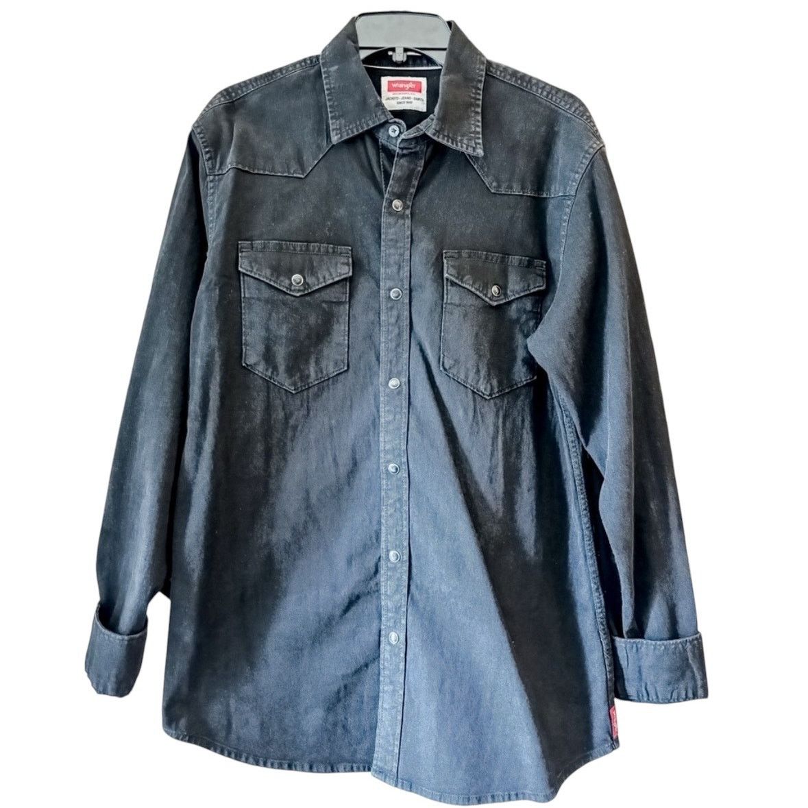 Wrangler Wrangler Womens S Pearl Snap Long Sleeve Denim Button Shirt Size S / US 4 / IT 40 - 1 Thumbnail