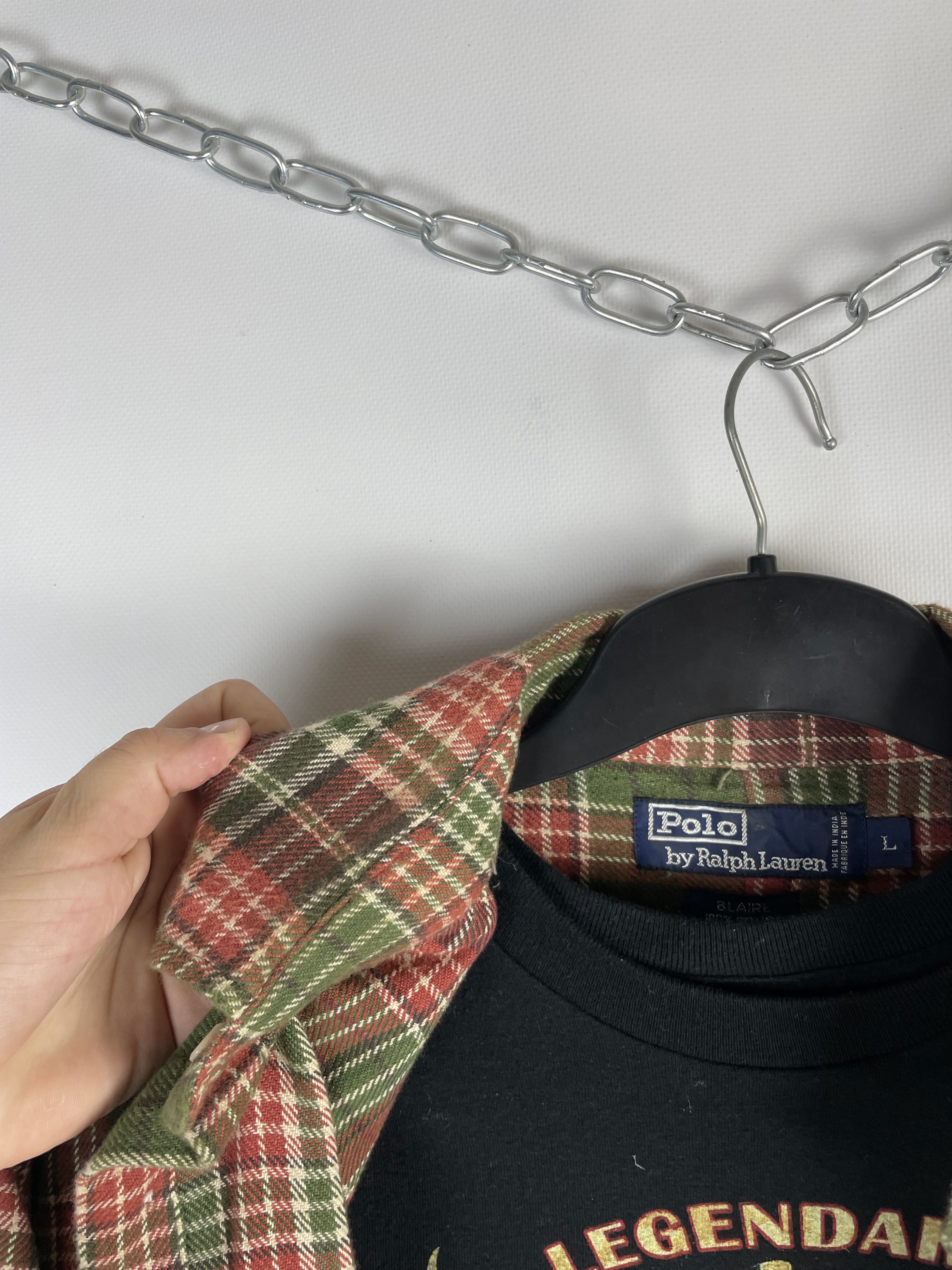 Flannel Flannel Polo Ralph Lauren Vintage Mens Shirt Size US L / EU 52-54 / 3 - 6 Thumbnail