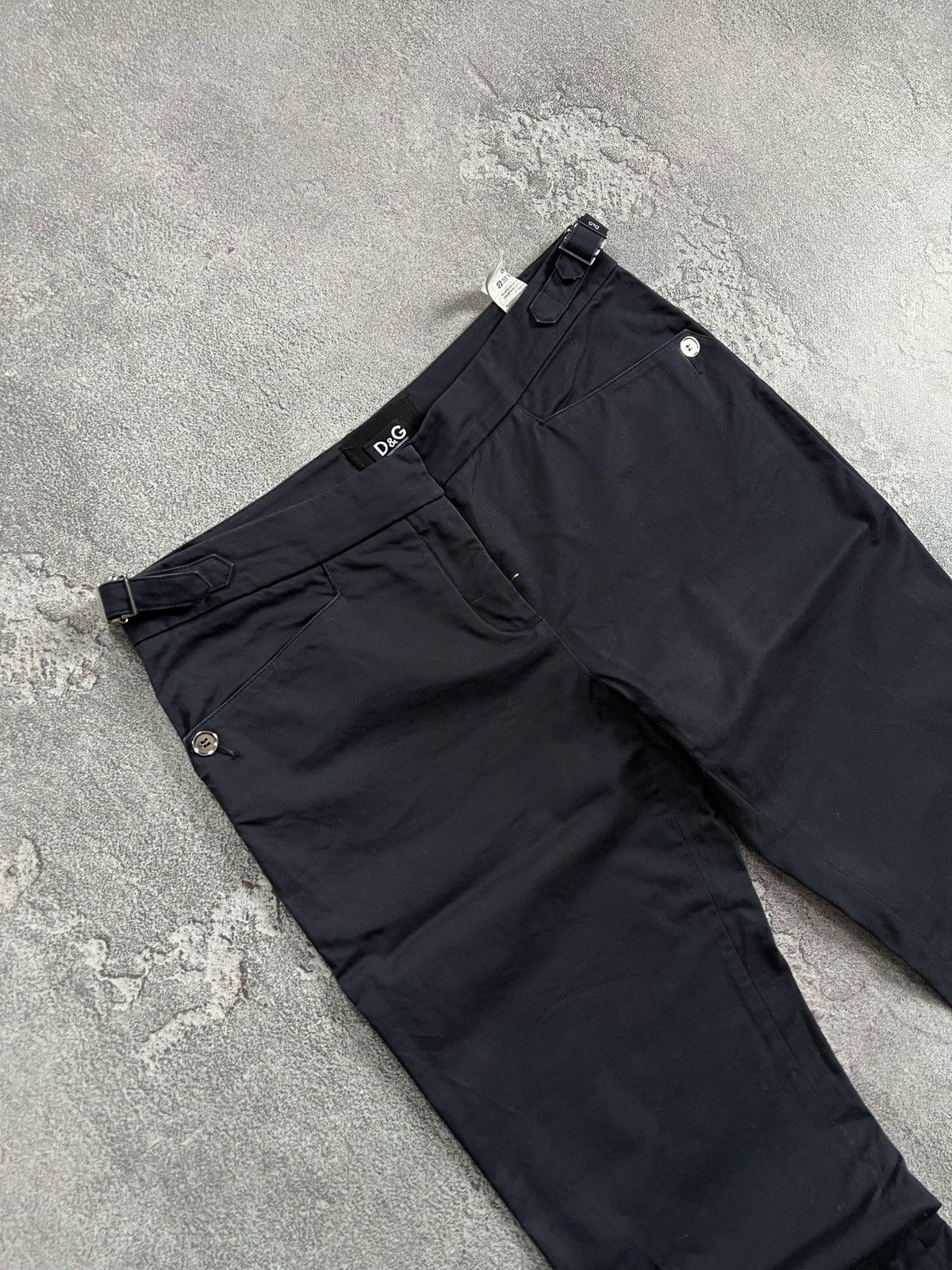 Dolce & Gabbana Dolce & Gabbana Navy Slim Straight Fit Dress Pants Size 42 Size 28" / US 6 / IT 42 - 3 Thumbnail