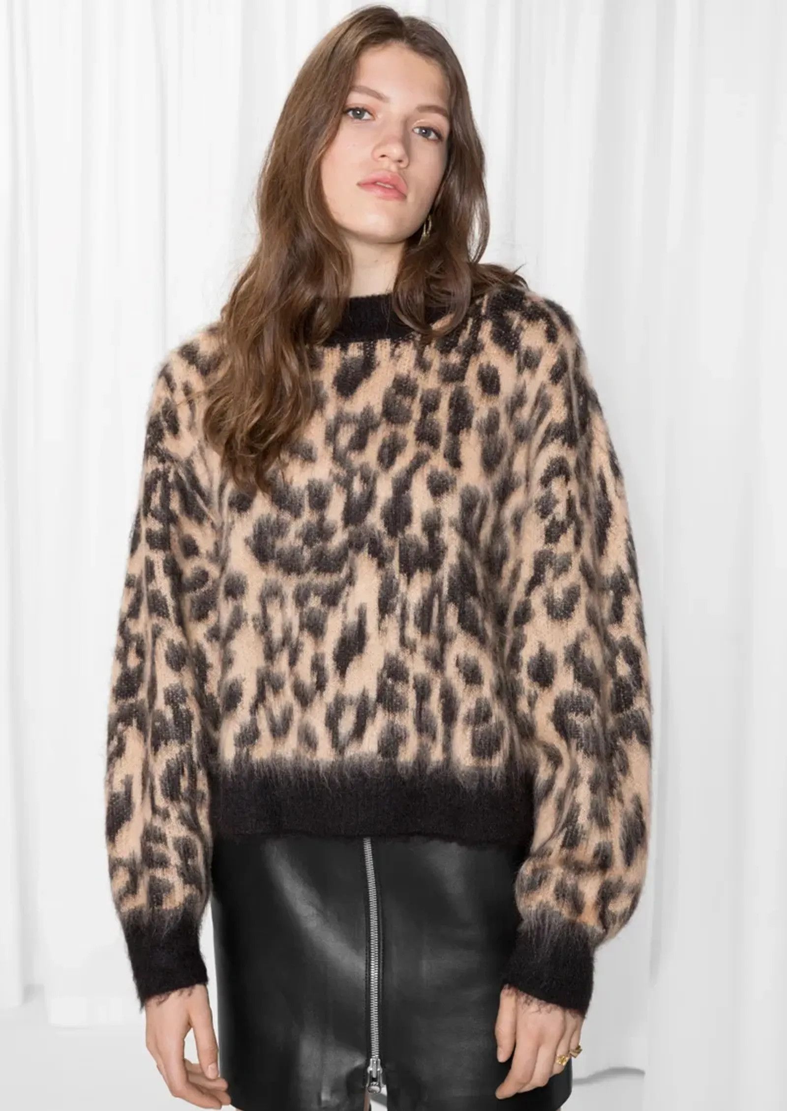 & Other Stories & Other Stories Leopard mönstrad midjekort tröja Sweater Size XS / US 0-2 / IT 36-38 - 1 Thumbnail