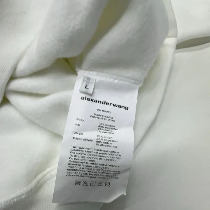 Alexander Wang Alexander Wang Logo Embossed Hooded Sweatshirt - Size L / US 10 / IT 46 - 3 Thumbnail