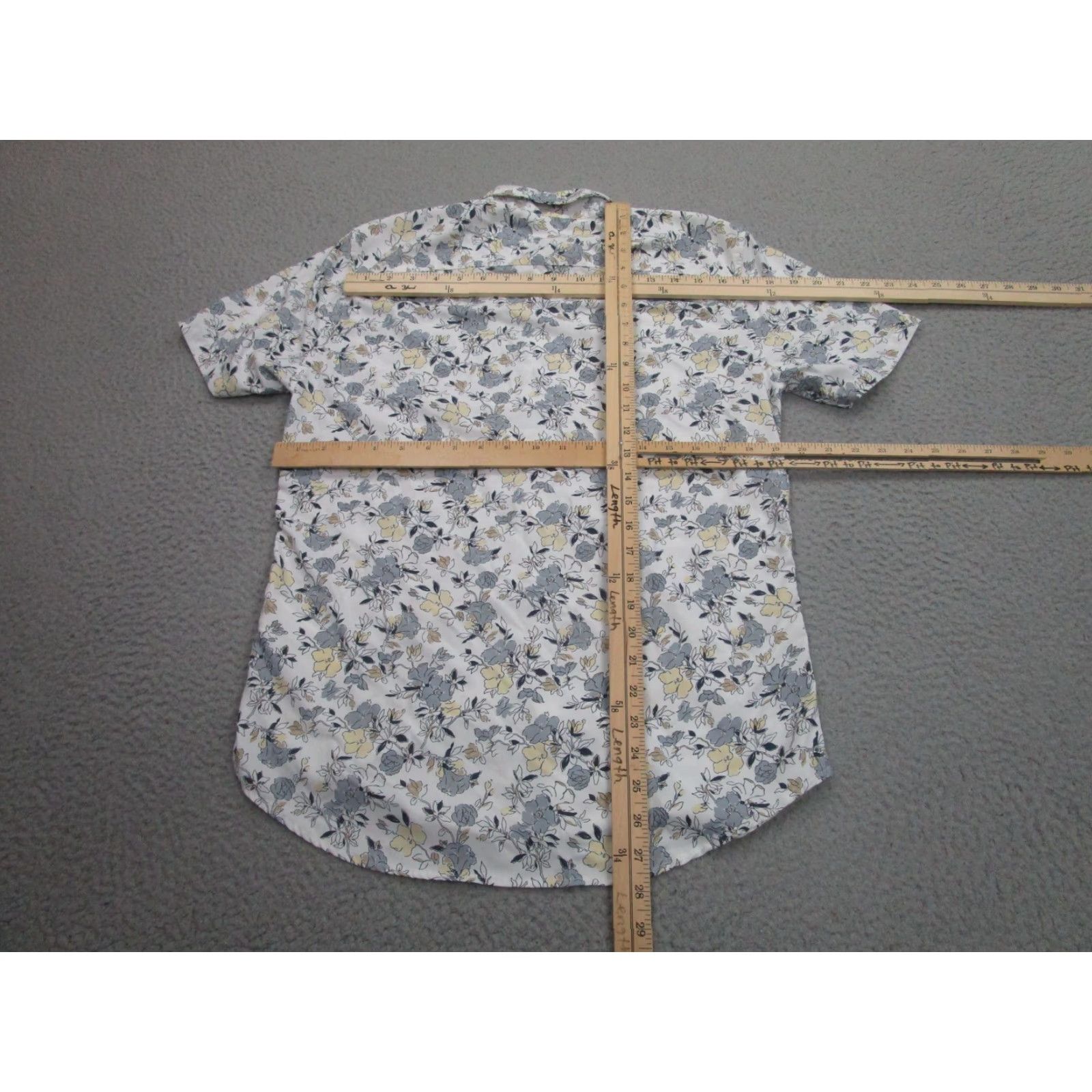 Abercrombie & Fitch Abercrombie & Fitch Shirt Mens Medium Floral Short Sleeve Button Front Stretch Size US M / EU 48-50 / 2 - 6 Thumbnail