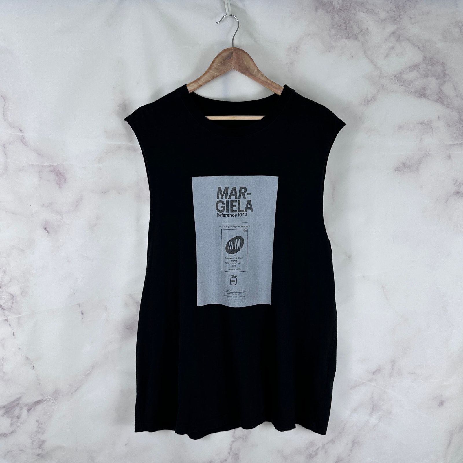Reference 10:14 Black Garment Dyed Sleeveless Tee