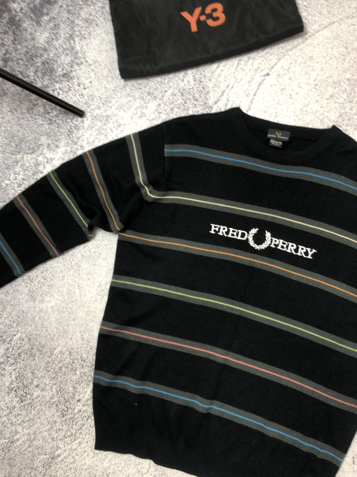 Fred Perry Men’s sweater Fred Perry big logo sport y2k Size US L / EU 52-54 / 3 - 3 Thumbnail