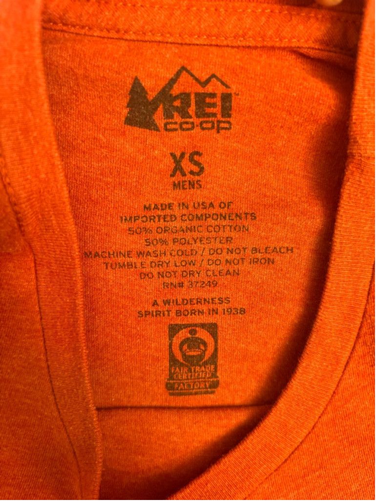 Rei Men's REI Co-op T-shirt XS Orange Graphic Tee Size US XS / EU 42 / 0 - 7 Thumbnail