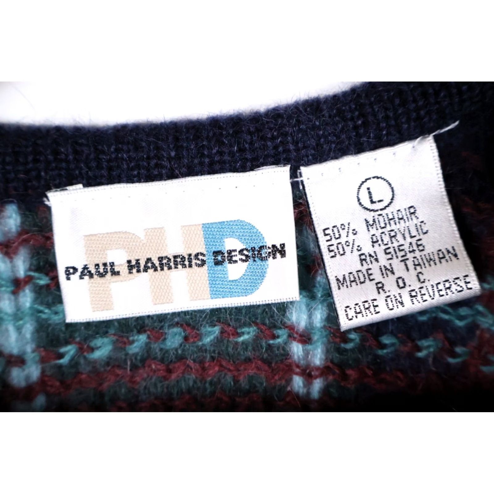 Vintage VINTAGE Paul Harris Mohair Sweater Women's Large Red Green Plaid Relaxed Oversized Knit Pullover Crew Neck Est. 90s Classic Preppy VINTAGE Size L / US 10 / IT 46 - 3 Thumbnail