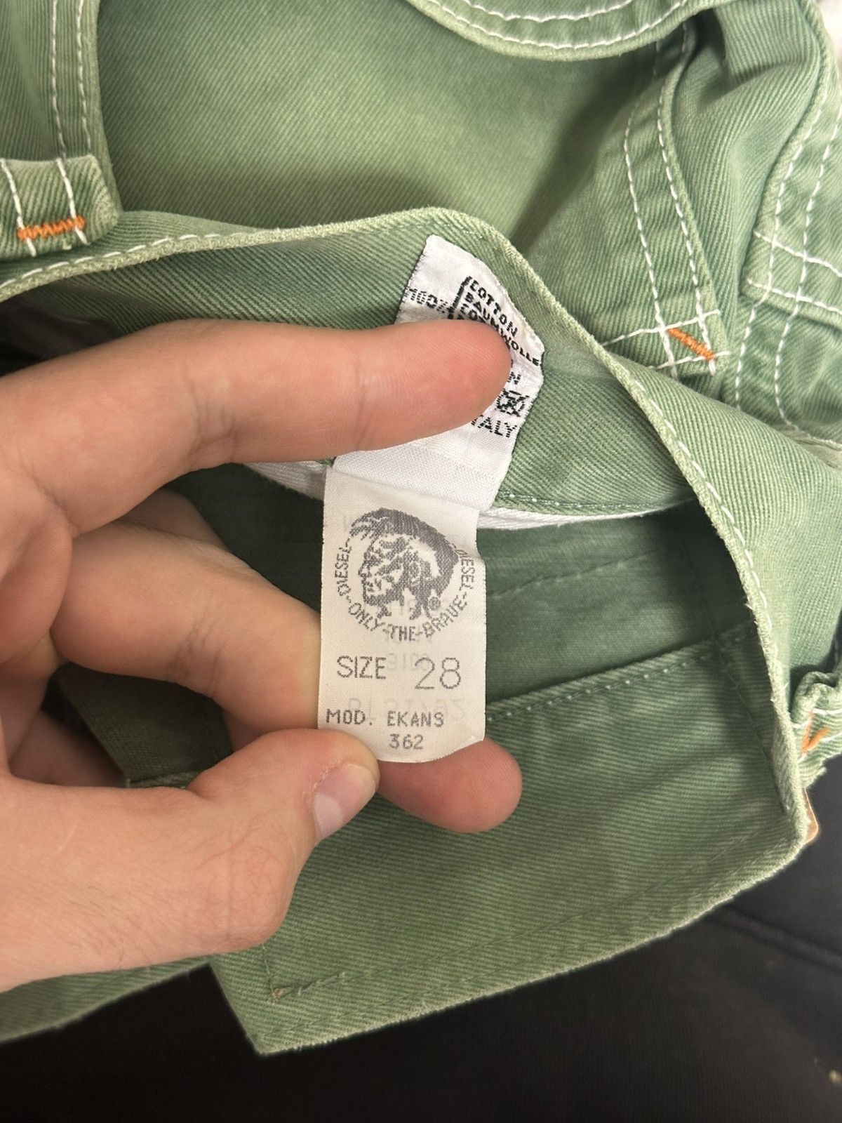 Diesel Vintage Diesel Oversize Shorts Green Denim Y2K Size US 28 / EU 44 - 15 Thumbnail