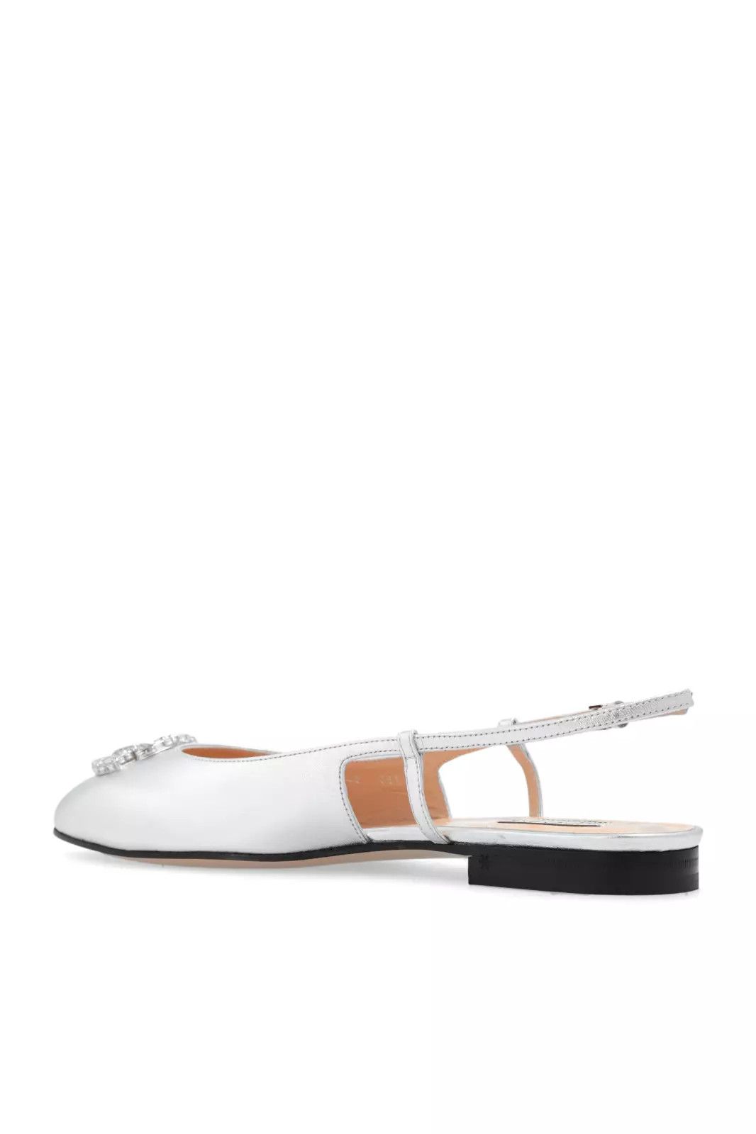 Gucci GUCCI Double G Silver Leather Ballet Flats New & Authentic Size US 7 / IT 37 - 2 Thumbnail