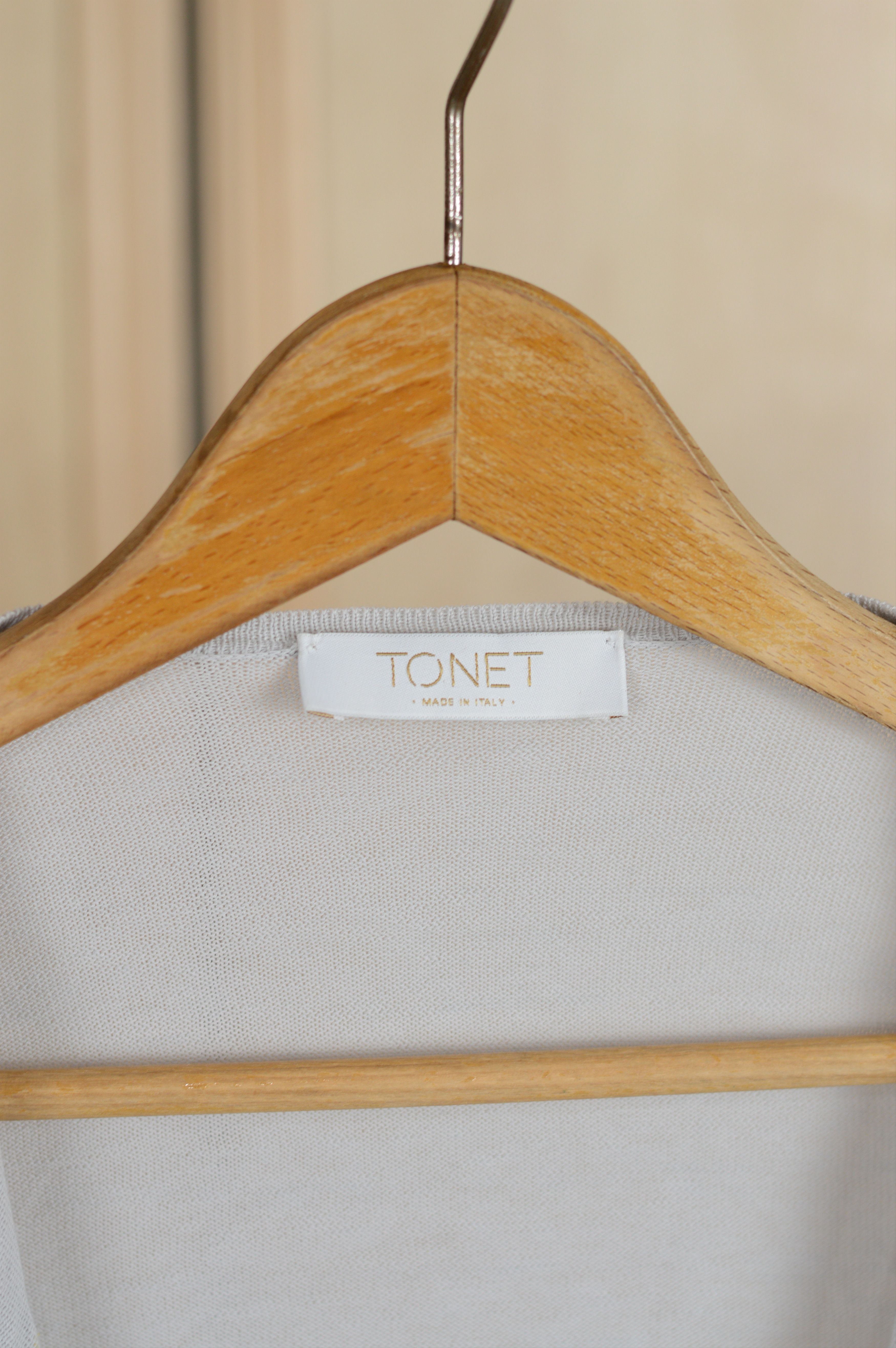 Designer TONET Cotton Top Cardigan Made in Italy Size L / US 10 / IT 46 - 3 Thumbnail