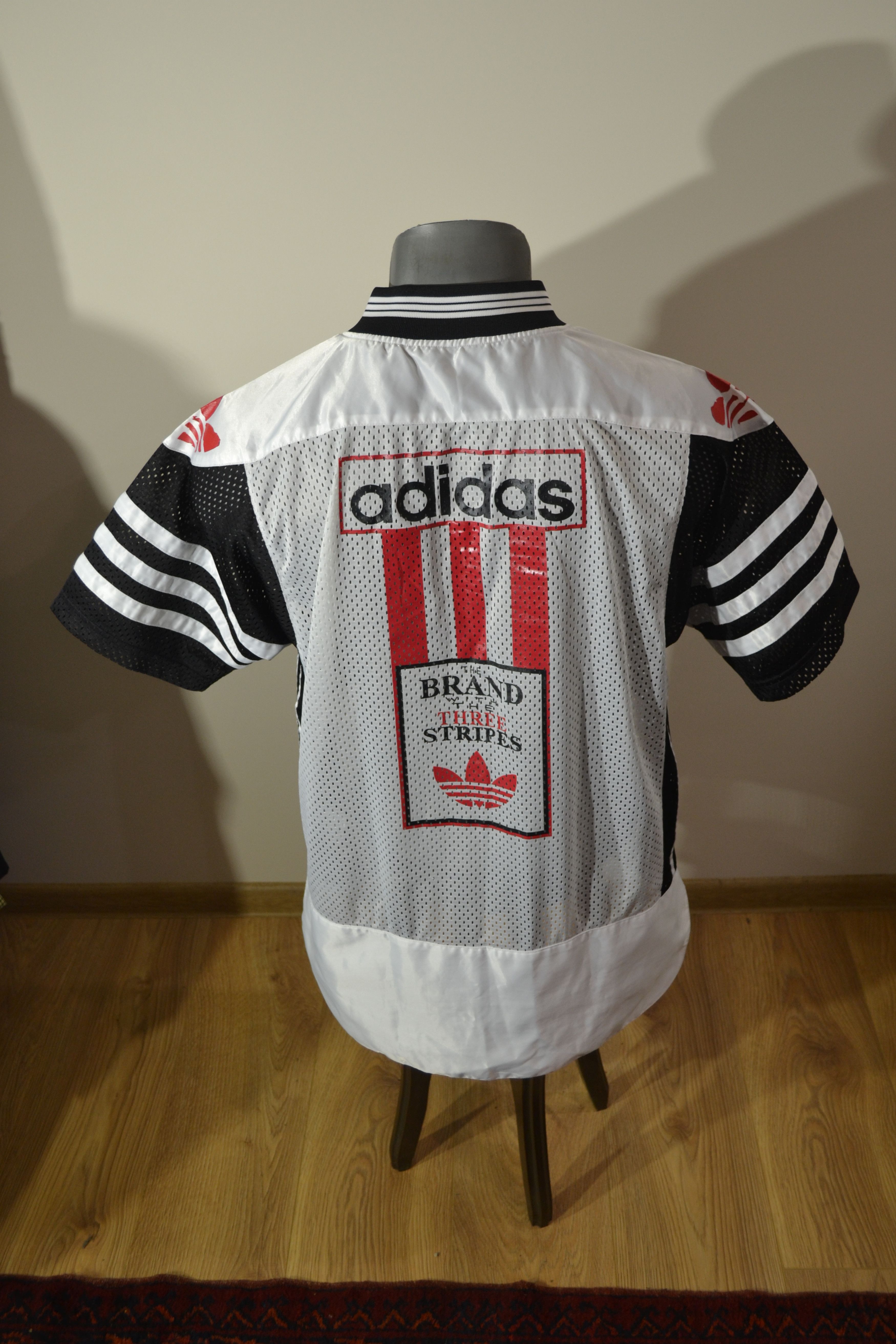 Adidas Vintage Adidas 90s Mesh Jersey – Rare Sportswear – Size M Size US M / EU 48-50 / 2 - 2 Thumbnail