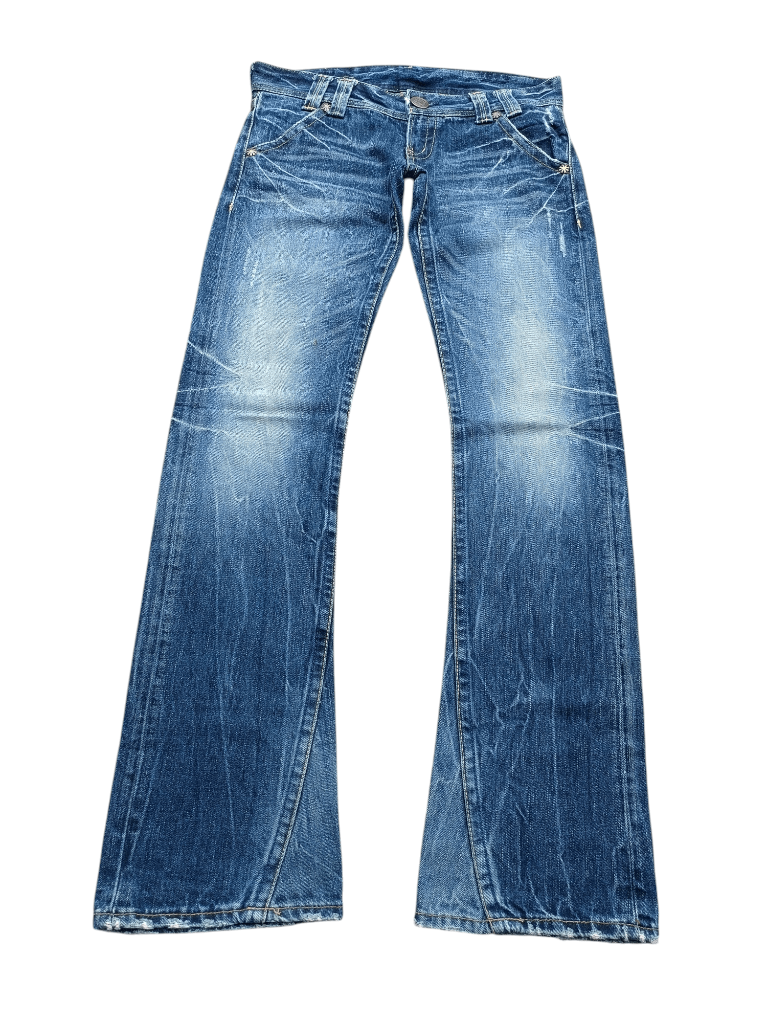 Japanese Brand Japanese Brand Bogart Vulga Whiskers Flare Jeans Size US 32 / EU 48 - 5 Thumbnail